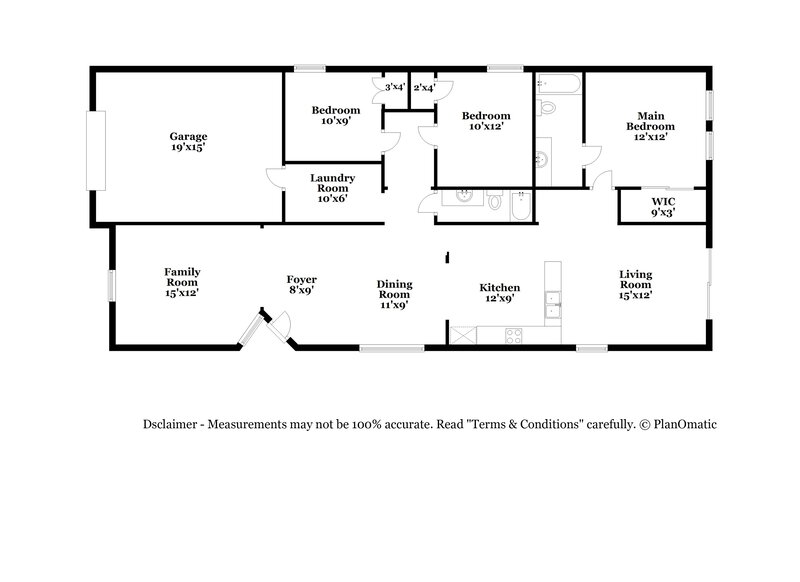 1,975/Mo, 9117 Indigo Sky Dr Austin, TX 78724 Floor Plan View
