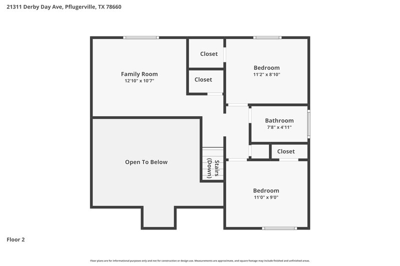 1,905/Mo, 21311 Derby Day Ave Pflugerville, TX 78660 Floor Plan View 2