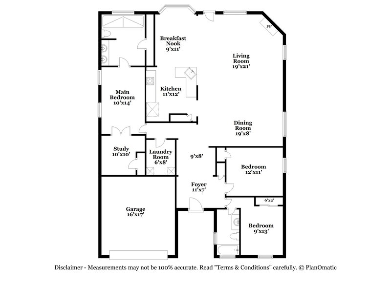 1,905/Mo, 407 Clarks Way Hutto, TX 78634 Floor Plan View