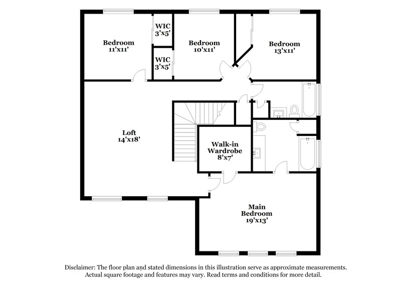 1,870/Mo, 504 Country Estates Dr Hutto, TX 78634 Floor Plan View 2