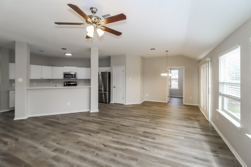 2,375/Mo, 1315 Quicksilver St Round Rock, TX 78665 Living Room View 2