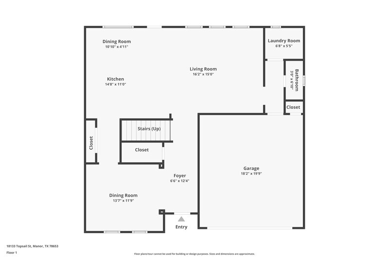 2,270/Mo, 18133 Topsail St Manor, TX 78653 Floor Plan View