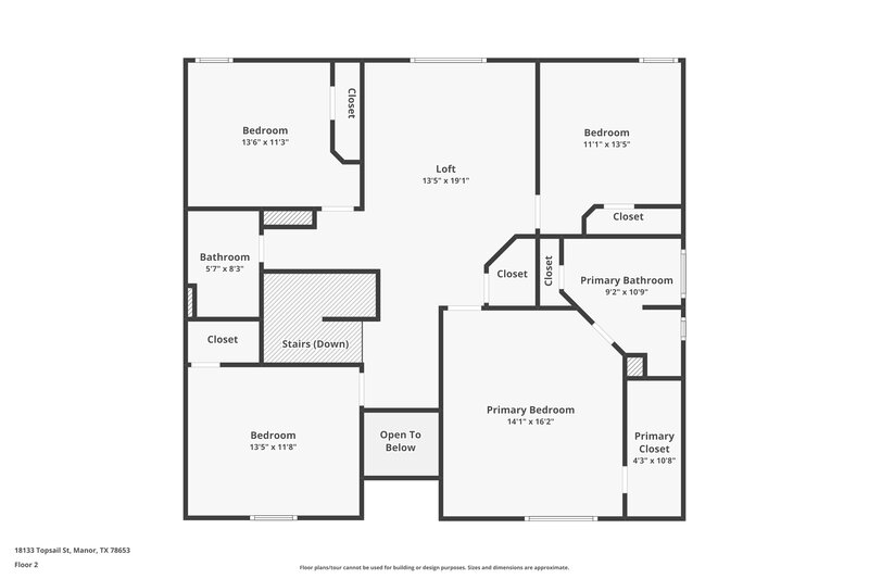 2,270/Mo, 18133 Topsail St Manor, TX 78653 Floor Plan View 2
