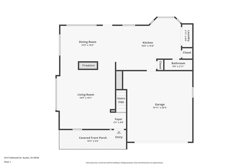 1,920/Mo, 4717 Fallenash Dr Austin, TX 78725 Floor Plan View