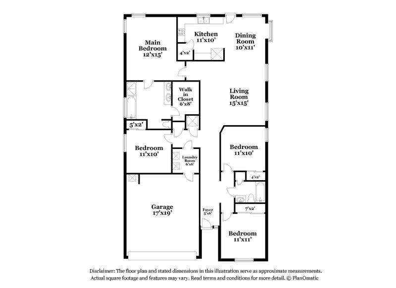 2,445/Mo, 2632 Haselwood Ln Round Rock, TX 78665 Floor Plan View