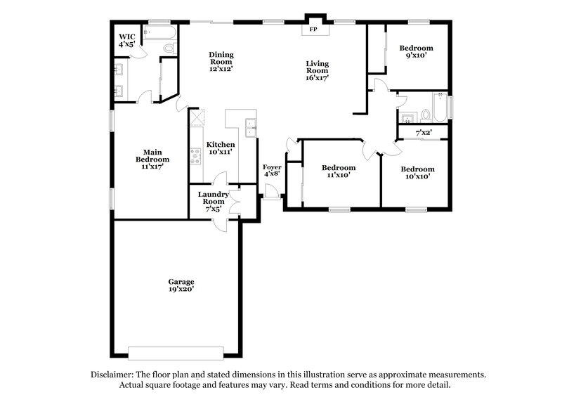 1,810/Mo, 1806 Primrose Trl Round Rock, TX 78664 Floor Plan View