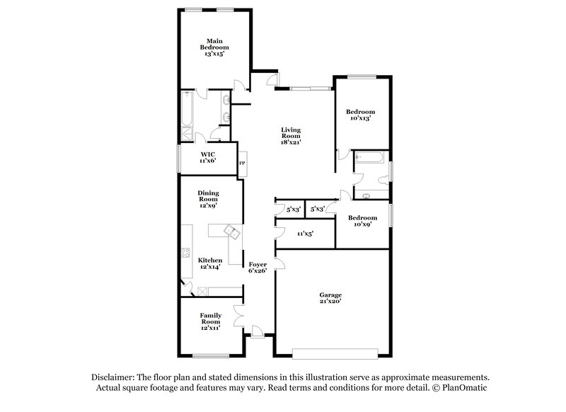 2,095/Mo, 1104 Wolcott Dr Leander, TX 78641 Floorplan View
