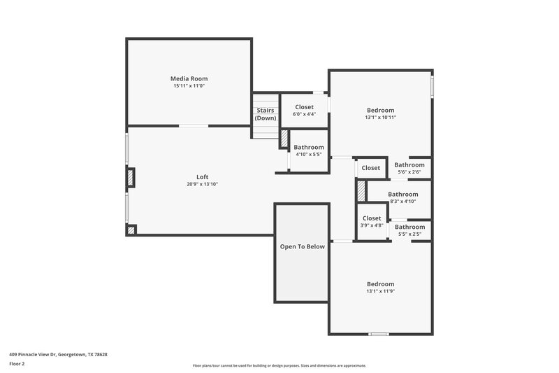3,270/Mo, 409 Pinnacle View Dr Georgetown, TX 78628 Floor Plan View 2