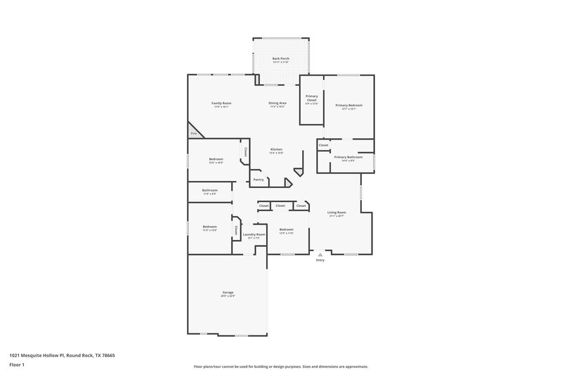 2,355/Mo, 1021 Mesquite Hollow Pl Round Rock, TX 78665 Floorplan View