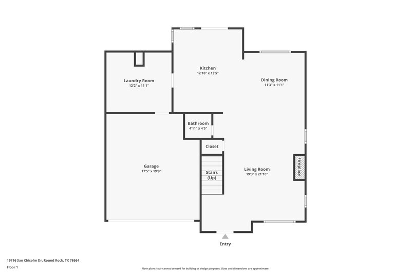 1,865/Mo, 19716 San Chisolm Dr Round Rock, TX 78664 Floor Plan View