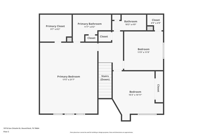 1,865/Mo, 19716 San Chisolm Dr Round Rock, TX 78664 Floor Plan View 2