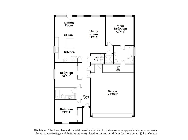 1,825/Mo, 102 Creek Ledge Dr Hutto, TX 78634 Floor Plan View