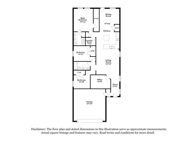 1,755/Mo, 224 Ellwood Rd Maxwell, TX 78656 Floor Plan View