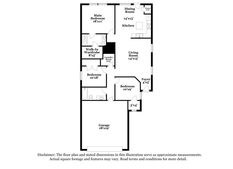 1,740/Mo, 202 Ellwood Rd Maxwell, TX 78656 Floor Plan View