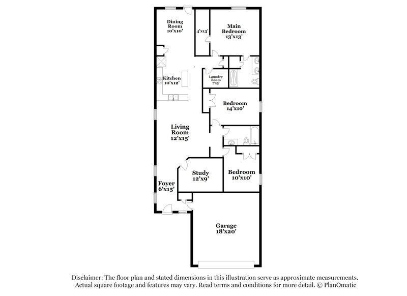 1,755/Mo, 309 Cobb Branch Dr Maxwell, TX 78656 Floor Plan View