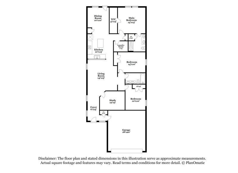 1,775/Mo, 333 Cobb Branch Dr Maxwell, TX 78656 Floor Plan View