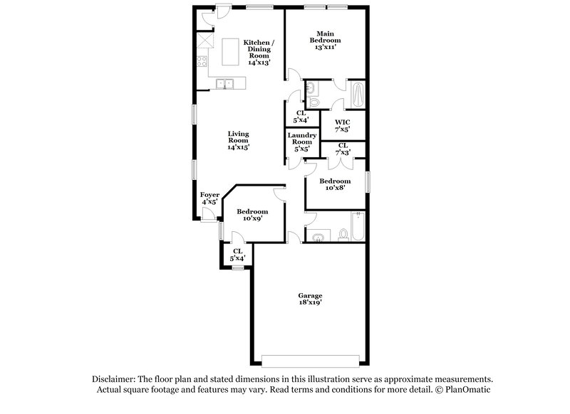 1,625/Mo, 109 Hibiscus St Maxwell, TX 78656 Floor Plan View