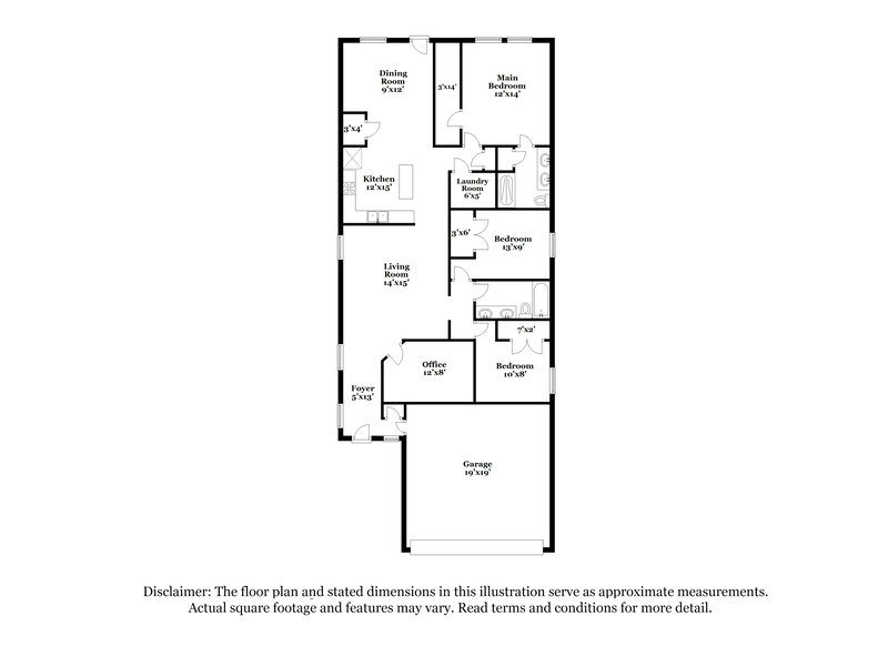 1,735/Mo, 301 Rosetta Rd Maxwell, TX 78656 Floor Plan View
