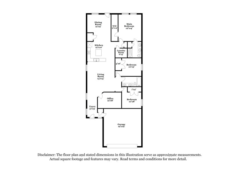 1,735/Mo, 148 Cobb Branch Dr Maxwell, TX 78656 Floor Plan View