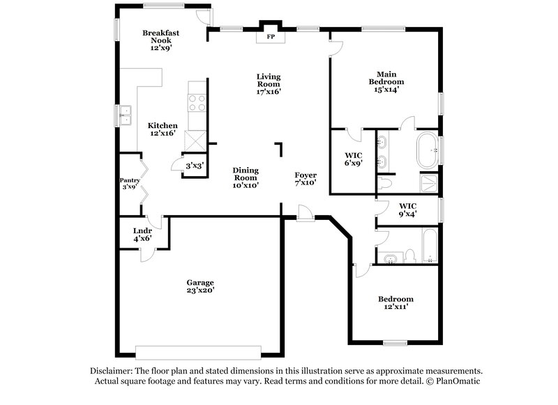 1,700/Mo, 708 Waterford Ln Calera, AL 35040 Floor Plan View