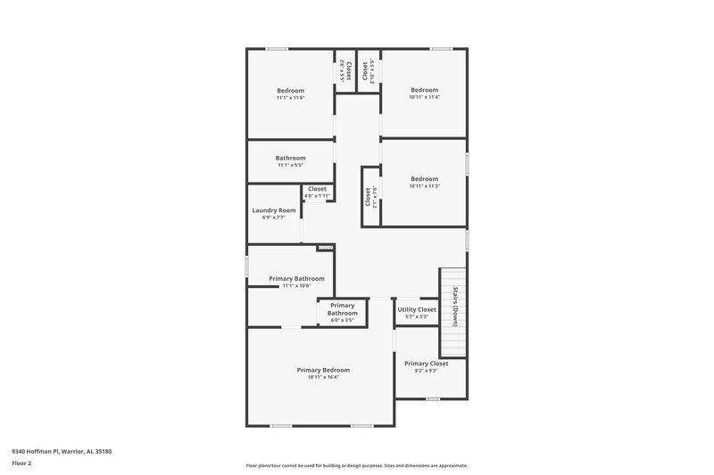 1,810/Mo, 9340 Hoffman Pl Warrior, AL 35180 Floor Plan View 2