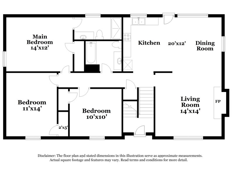 1,595/Mo, 5811 Willow Crest Dr Pinson, AL 35126 Floor Plan View 2