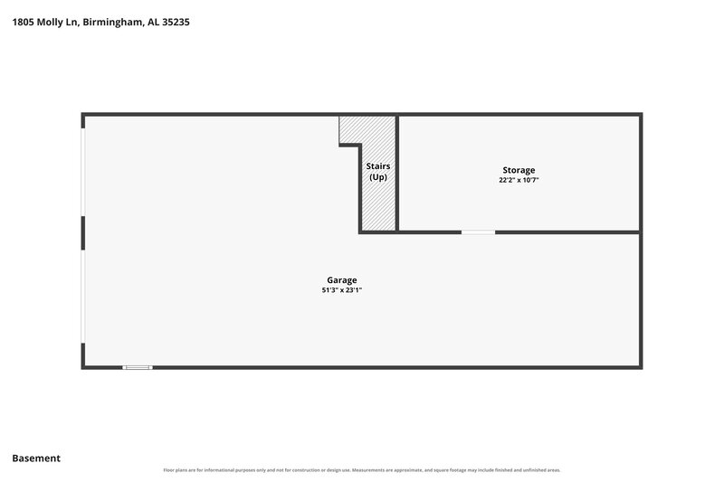 1,560/Mo, 1805 Molly Ln Birmingham, AL 35235 Floor Plan View