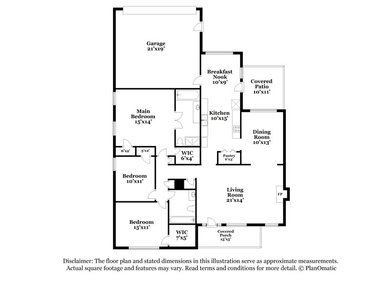 1,760/Mo, 5741 Marchester Circle Pinson, AL 35126 Floor Plan View