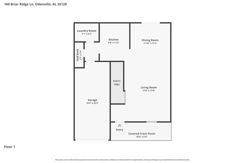 1,485/Mo, 160 Briar Ridge Ln Odenville, AL 35120 Floor Plan View