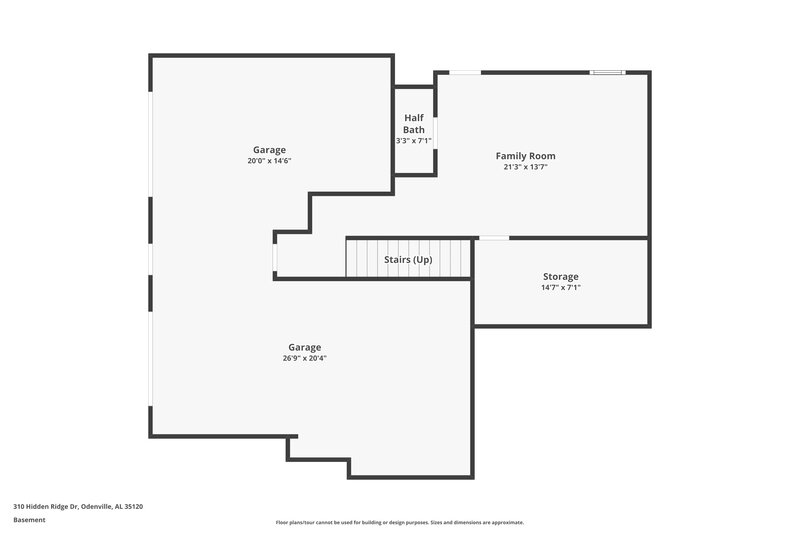 1,550/Mo, 310 Hidden Ridge Dr Odenville, AL 35120 Floor Plan View