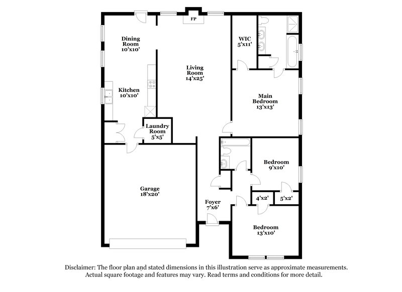 1,800/Mo, 2122 Timberline Dr Calera, AL 35040 Floorplan View