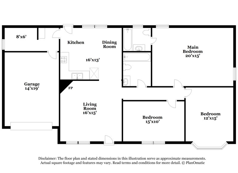 1,750/Mo, 2613 Laburnum Dr Birmingham, AL 35235 Floorplan View