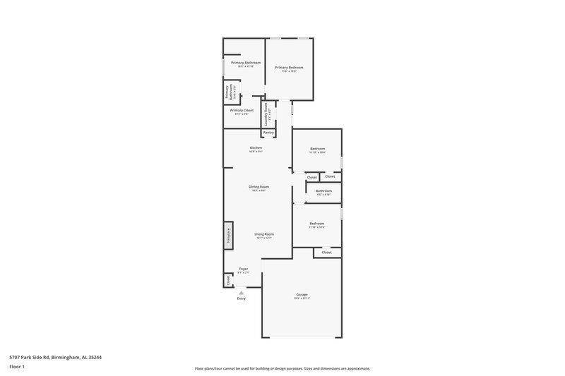 3,350/Mo, 5707 Park Side Rd Birmingham, AL 35244 Floor Plan View