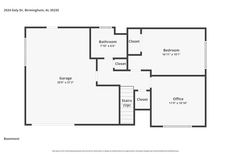 1,690/Mo, 2524 Daly Dr Birmingham, AL 35235 Floor Plan View