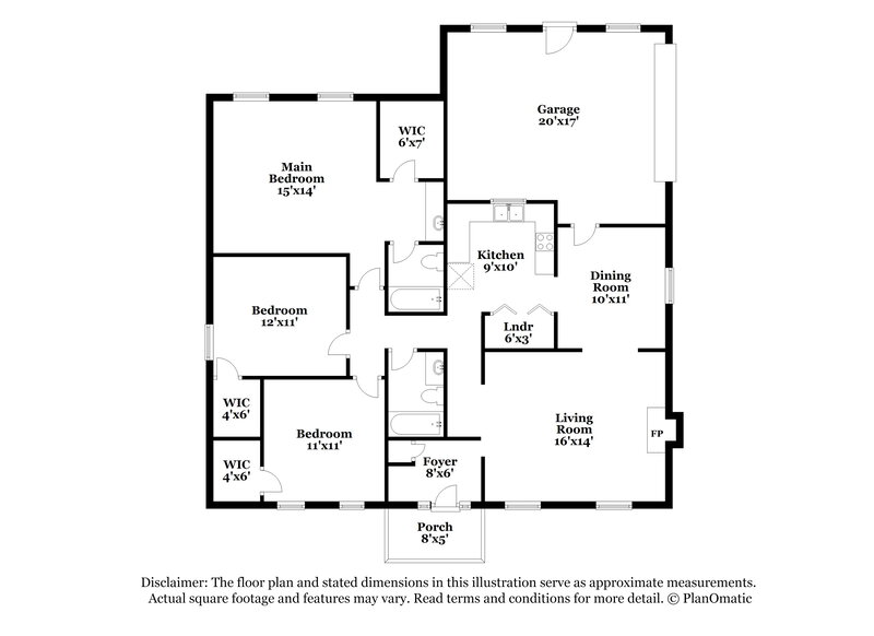 1,645/Mo, 144 Carriage Dr Maylene, AL 35114 Floor Plan View