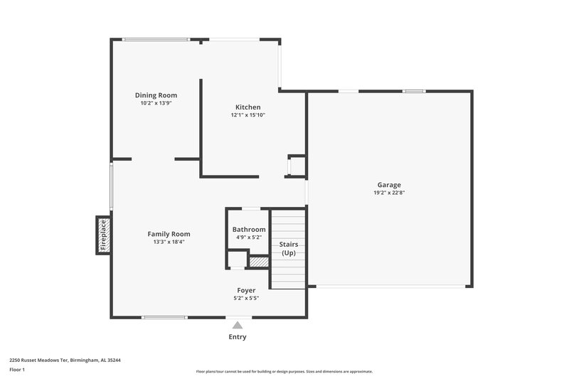 1,950/Mo, 2250 Russet Meadows Terrace Birmingham, AL 35244 Floorplan View