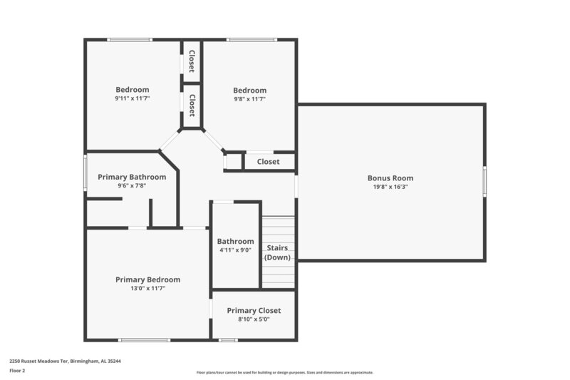 1,950/Mo, 2250 Russet Meadows Terrace Birmingham, AL 35244 Floorplan View 2