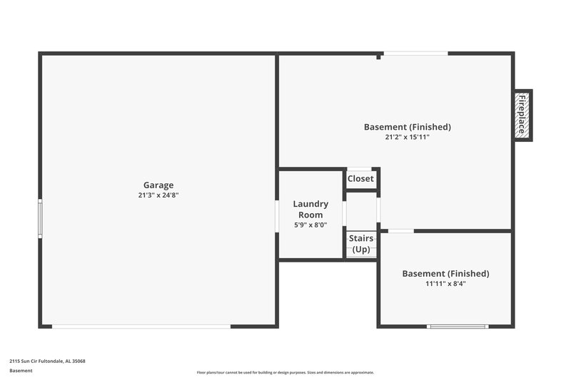 1,570/Mo, 2115 Sun Circle Fultondale, AL 35068 Floor Plan View