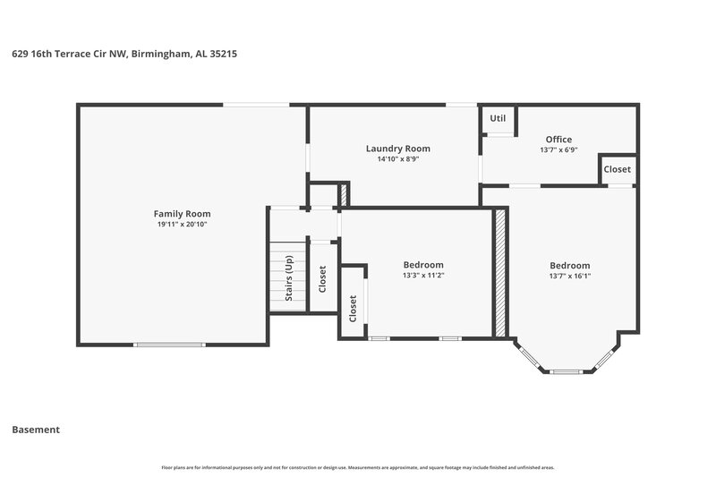 2,340/Mo, 629 16th Terr Circle NW Birmingham, AL 35215 Floor Plan View