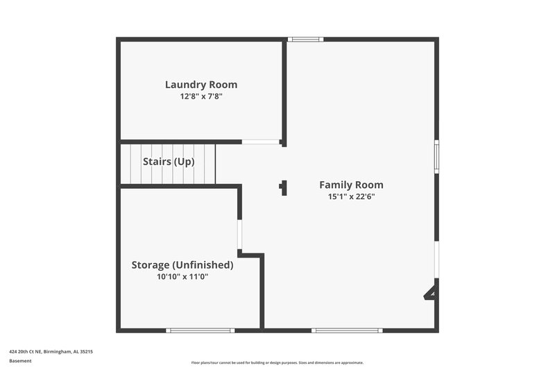 1,405/Mo, 424 20th Court NE Birmingham, AL 35215 Floorplan View