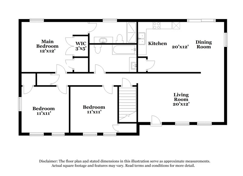 1,375/Mo, 5072 Oak Leaf Circle Adamsville, AL 35005 Floor Plan View