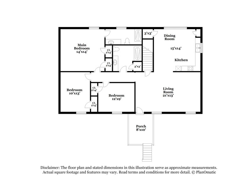 1,975/Mo, 5009 Juiata Dr Irondale, AL 35210 Floorplan View
