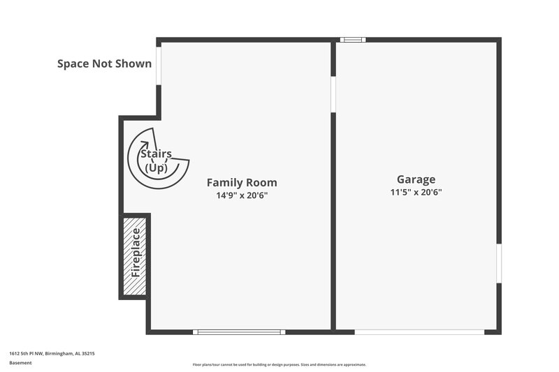 1,595/Mo, 1612 5th Pl NW Birmingham, AL 35215 Floor Plan View 2