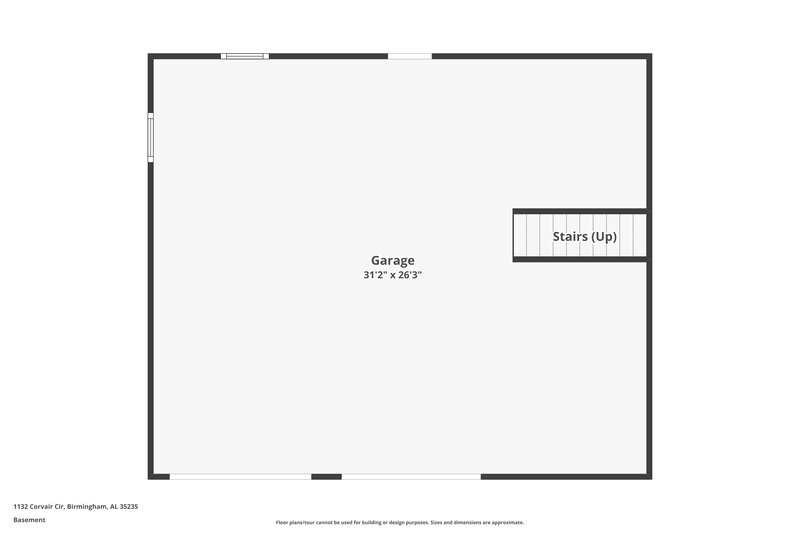 1,600/Mo, 1132 Corvair Cir Birmingham, AL 35235 Floor Plan View