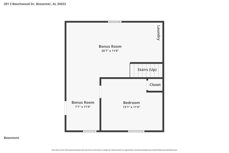 1,525/Mo, 201 Beechwood Drive Bessemer, AL 35023 Floor Plan View