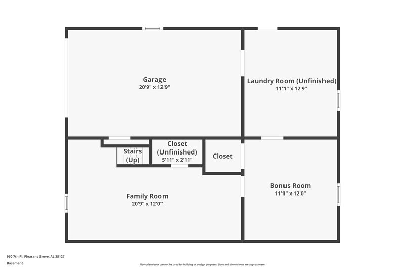 1,145/Mo, 960 7th Place Pleasant Grove, AL 35127 Floor Plan View