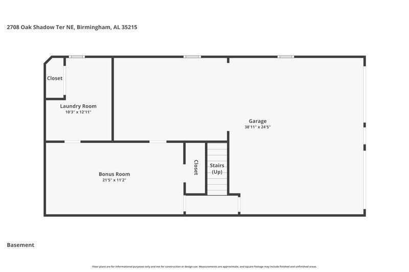 1,705/Mo, 2708 Oak Shadow Ter NE Birmingham, AL 35215 Floor Plan View 2