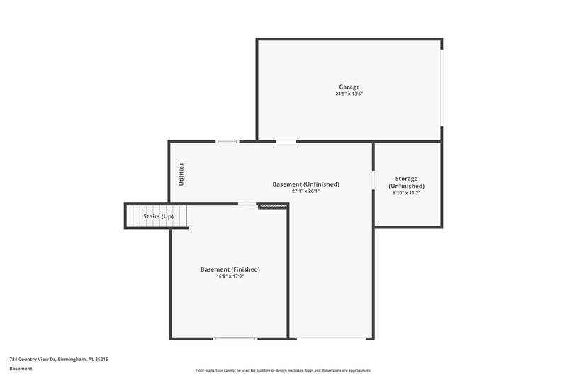 1,475/Mo, 724 Country View Dr Birmingham, AL 35215 Floor Plan View