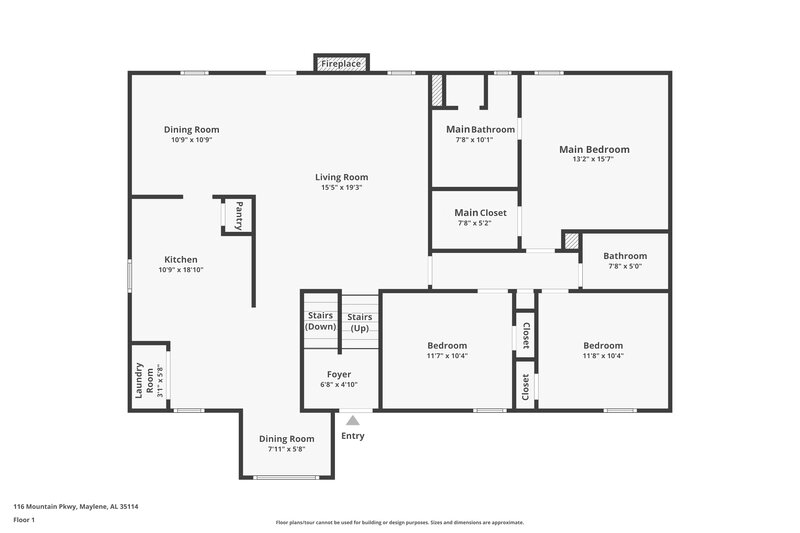 1,955/Mo, 116 Mountain Pkwy Alabaster, AL 35114 Floor Plan View 2
