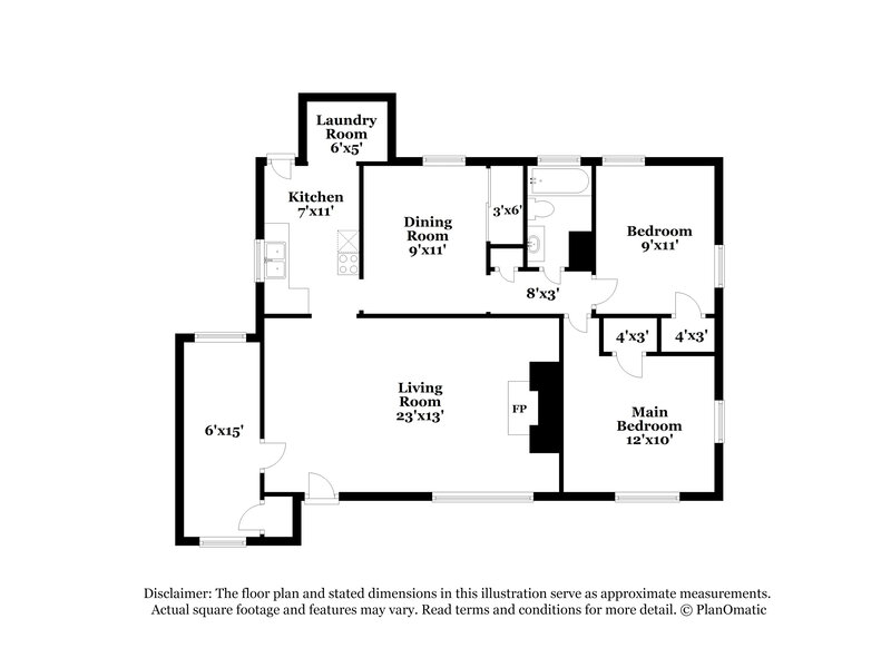 1,110/Mo, 237 S 88th Street Birmingham, AL 35206 Floorplan View